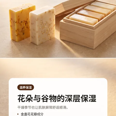 花朵与谷物的深层保湿