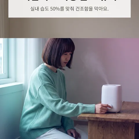 가습기로 적정 습도 유지