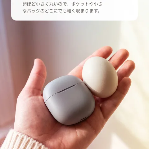 手のひらにすっぽり収まるサイズ