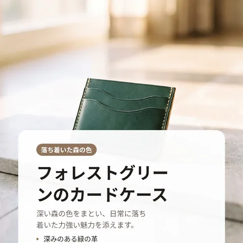 フォレストグリーンのカードケース