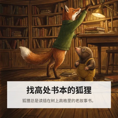 找高处书本的狐狸