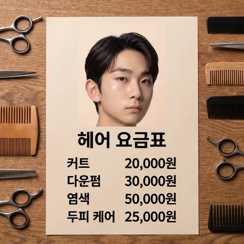 도구 곁들인 요금표