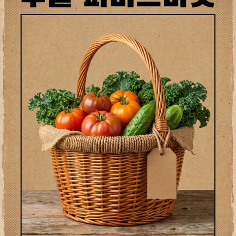 액자 플레이트 · 크래프트 브라운 · 빈티지 프린트