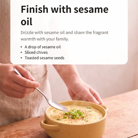 Finish with sesame oil