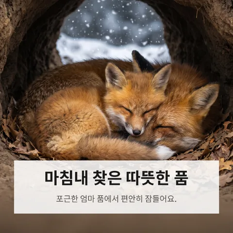 마침내 찾은 따뜻한 품