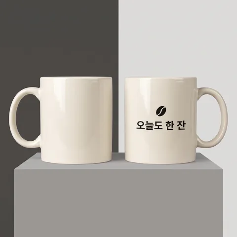 Two mugs · Mono print · Pop flat