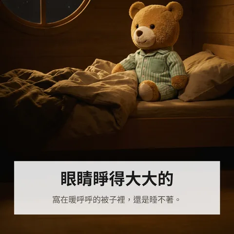 眼睛睜得大大的