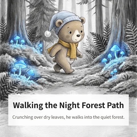 Walking the Night Forest Path