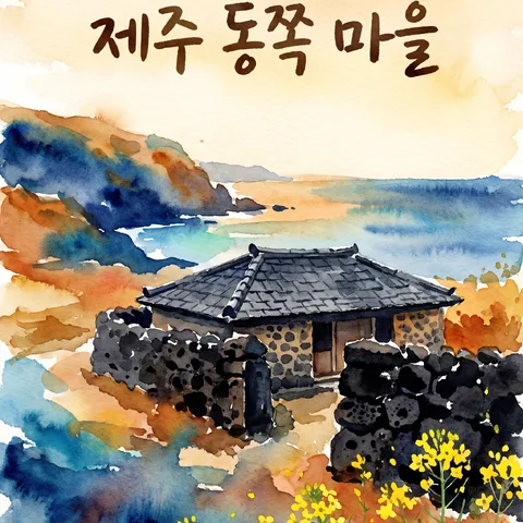 配调色盘的画 · 水彩秋日赭石 · 水彩松散笔触