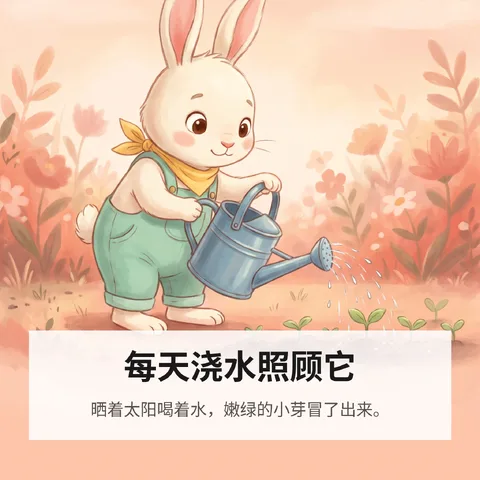 每天浇水照顾它