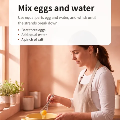 Mix eggs and water