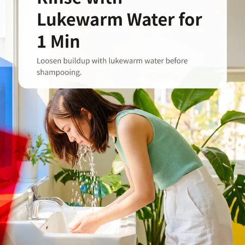 Rinse with Lukewarm Water for 1 Min
