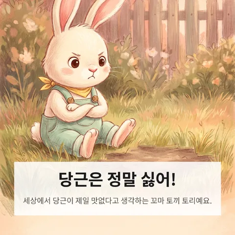 당근은 정말 싫어!