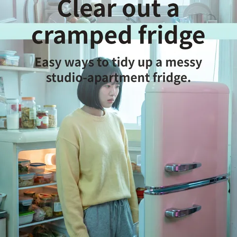Clear out a cramped fridge