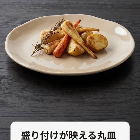 盛り付けが映える丸皿