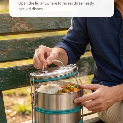 A home-style meal, even outdoors