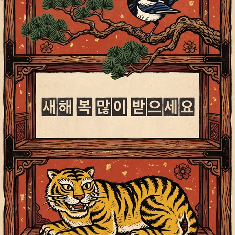 책거리 선반 구도 · 민화 홍화 · 민화 판화풍