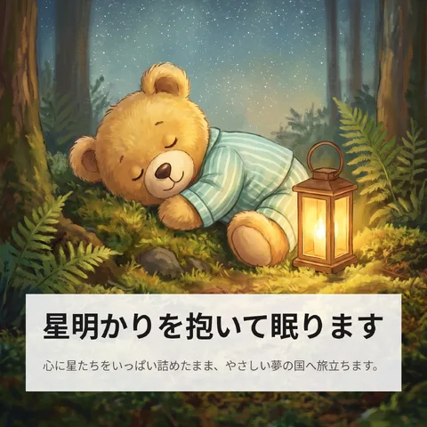 星明かりを抱いて眠ります