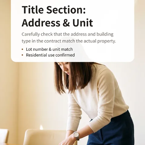 Title Section: Address & Unit
