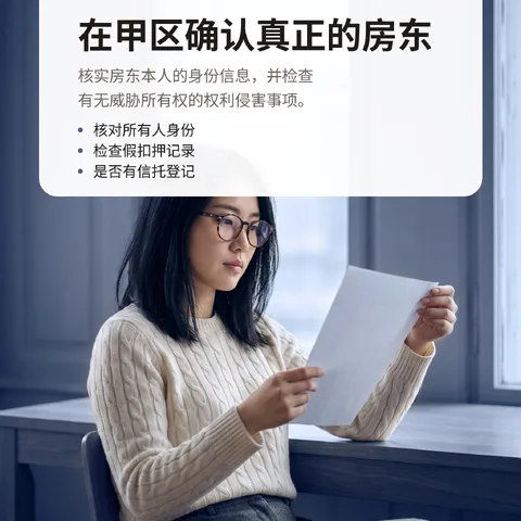 在甲区确认真正的房东