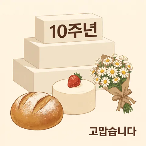 책처럼 쌓인 해 기념 · 기념 크림 · 기념 레트로