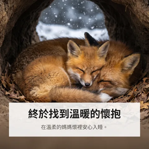 終於找到溫暖的懷抱