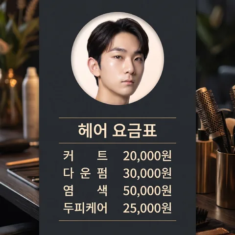 어두운 고급 요금표