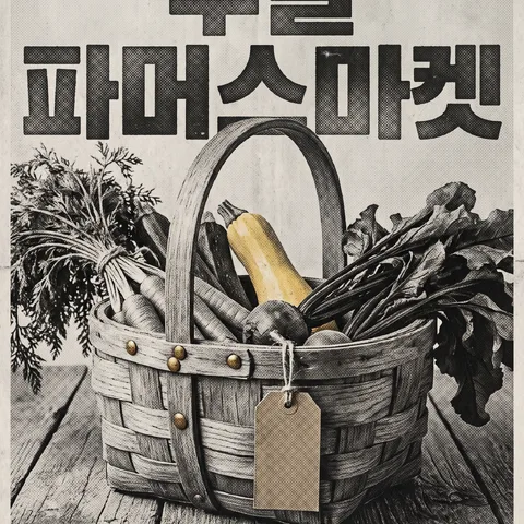 타이틀 스택 · 모노크롬 그레이 · 빈티지 프린트