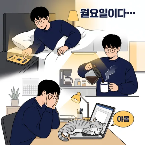 테두리 없는 컷 · 나이트 툰 · 심플 라인 툰