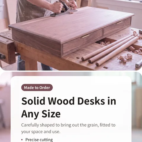 Solid Wood Desks in Any Size