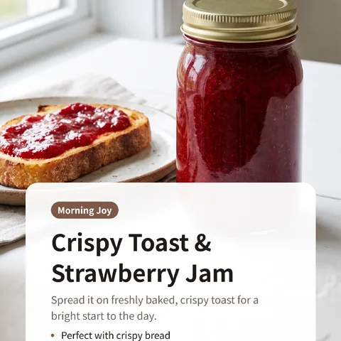 Crispy Toast & Strawberry Jam