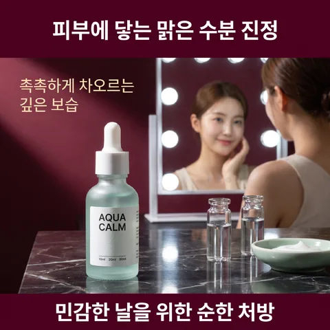 거울 앞 루틴 · 딥 버건디 · 텍스처 매크로