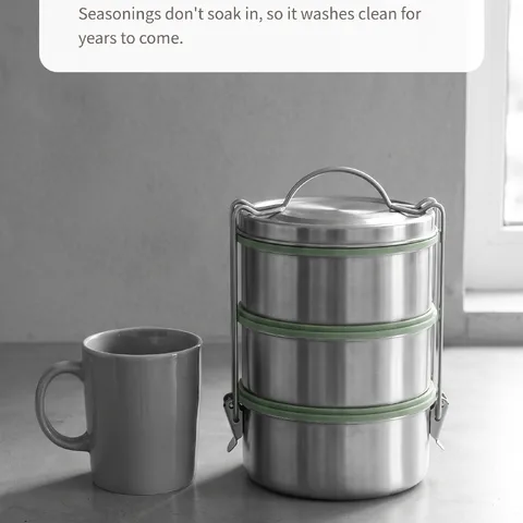 Stainless Steel, No Stains or Odors