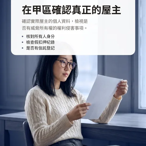 在甲區確認真正的屋主