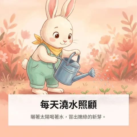 每天澆水照顧