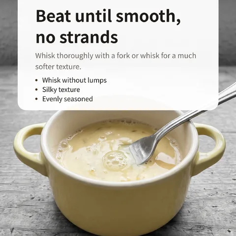 Beat until smooth, no strands