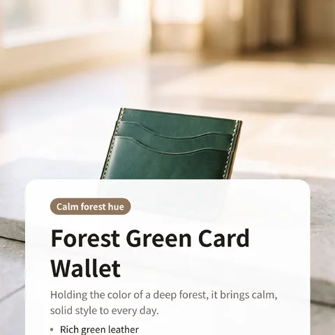 Forest Green Card Wallet