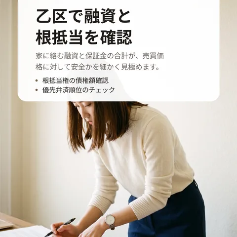 乙区で融資と根抵当を確認