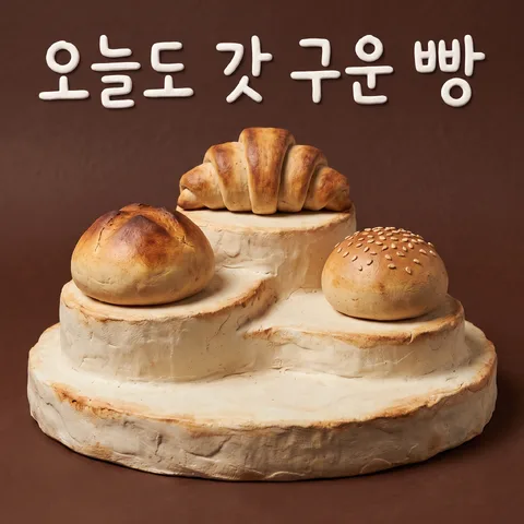 받침 위 점토 조각 · 클레이 초콜릿 · 클레이 손맛 지문