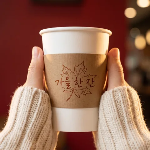 두 손으로 감싼 컵 · 컵 레드 시즌 · 컵 겨울 감성