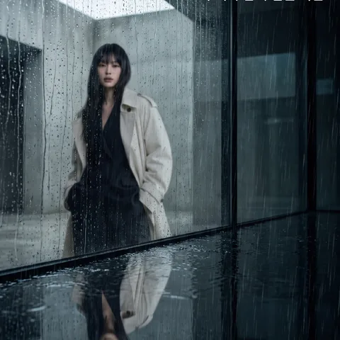 유리창에 비친 얼굴
