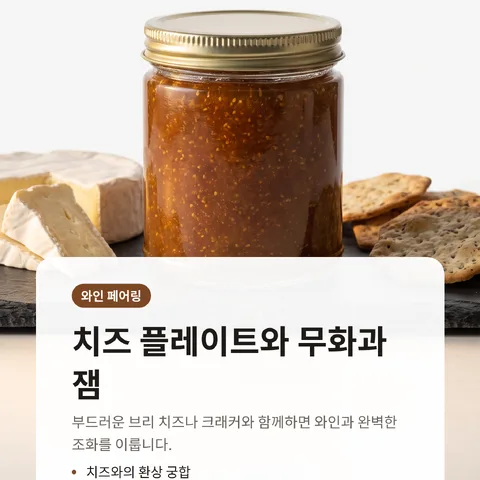 치즈 플레이트와 무화과 잼