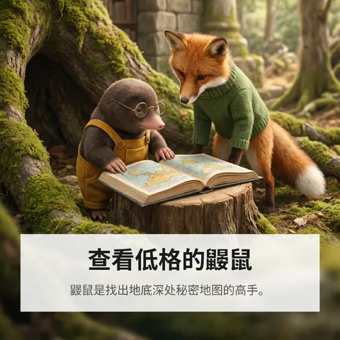 查看低格的鼹鼠