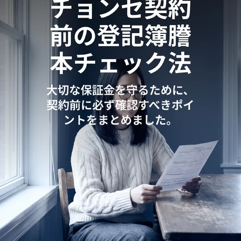チョンセ契約前の登記簿謄本チェック法