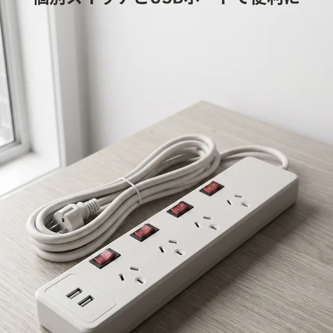 すっきり安全な電源タップ