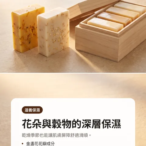 花朵與穀物的深層保濕