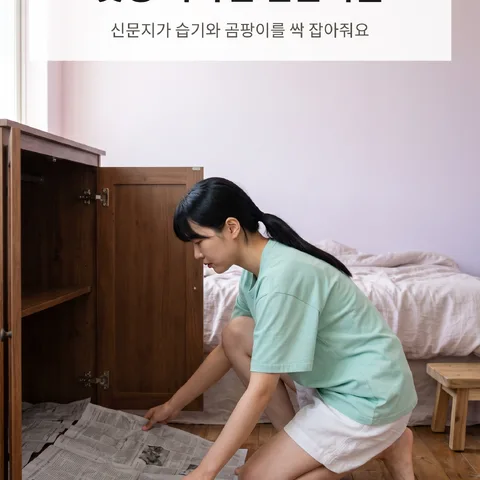 옷장 바닥엔 신문지를
