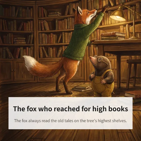 The fox who reached for high books