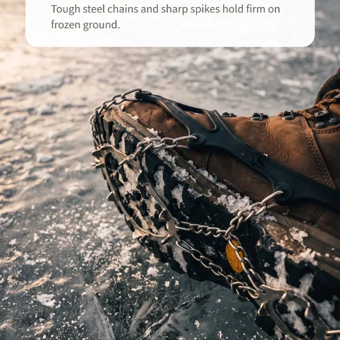 Spikes that bite deep into ice