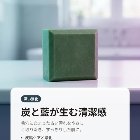 炭と藍が生む清潔感